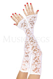 Music Legs Costumes Stretch Lace Fingerless Over The Elbow Gloves ML475