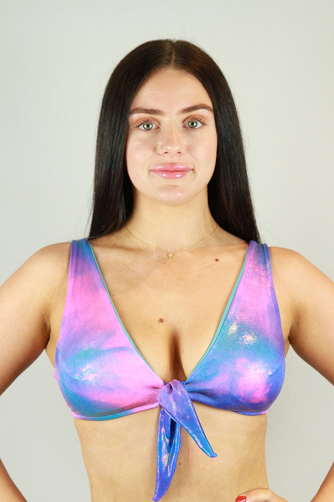 Rarr Tie-Up Bra - Black Sparkle