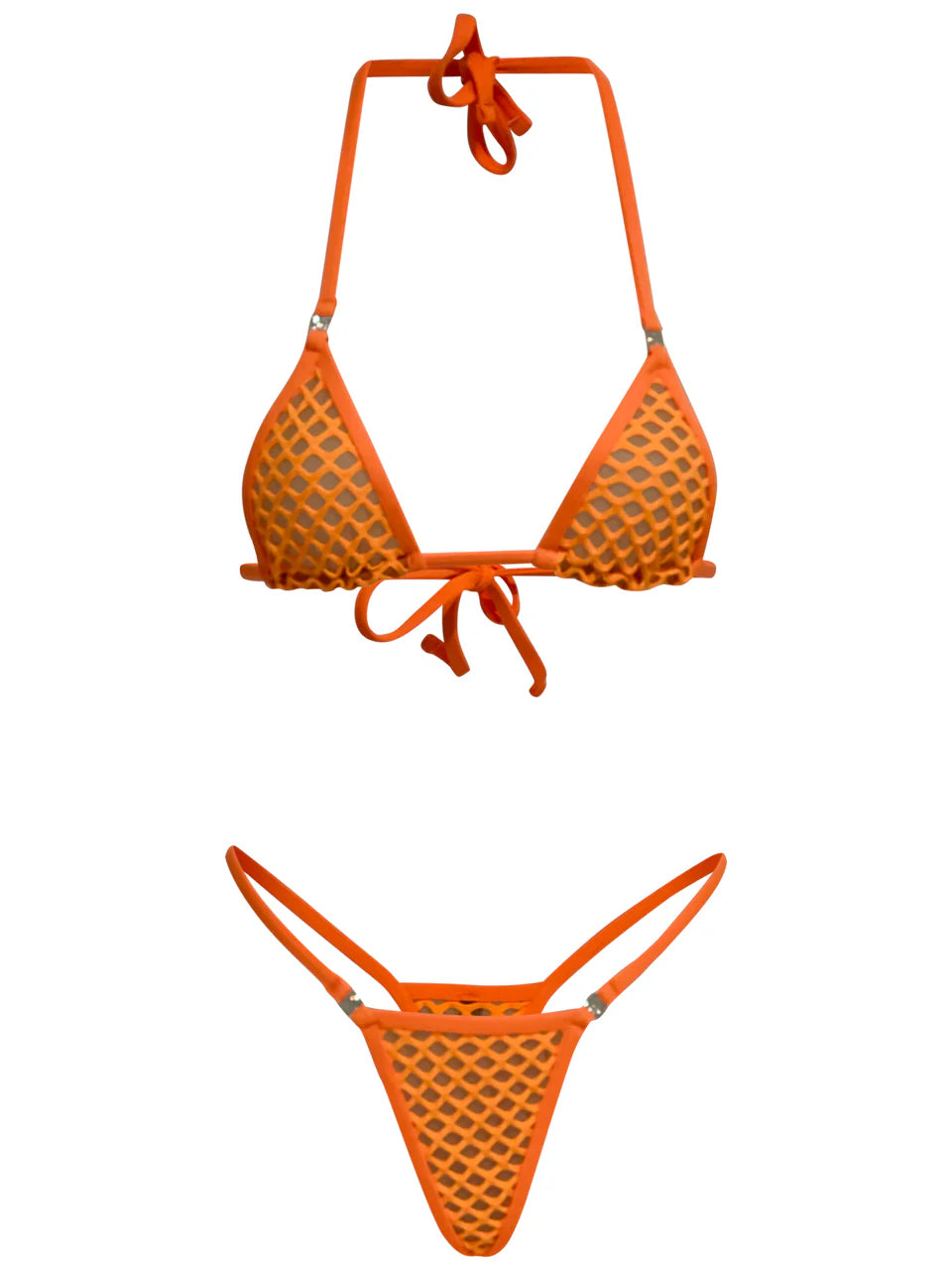 Diamond Dolls Amber Net Bikini Set- Red