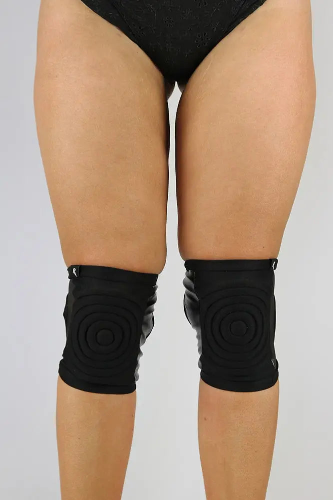Rarr Spandex Vinyl/Mesh Dance Knee Pads - Nude