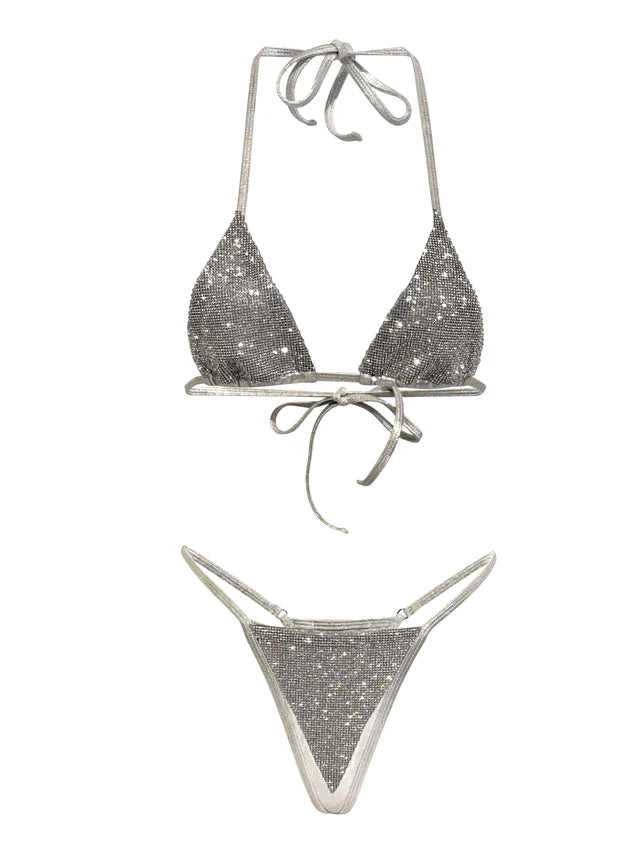 Crystal Silver Bikini