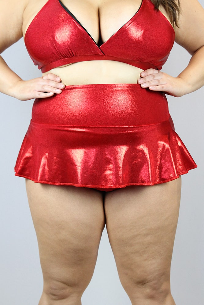 Rarr Mid Waisted Skort - Leopard Sparkle Plus Size