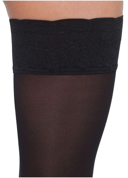 Sofsy Italian 60 Den Premium Womens Opaque Lace Top Stockings Silky Soft Fashioned Hold Ups Anti Skid Size Xs Xxl