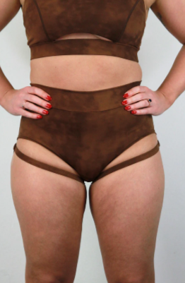 Rarr Garter Mid Brazil Scrunch Bum Shorts - Pink Marble