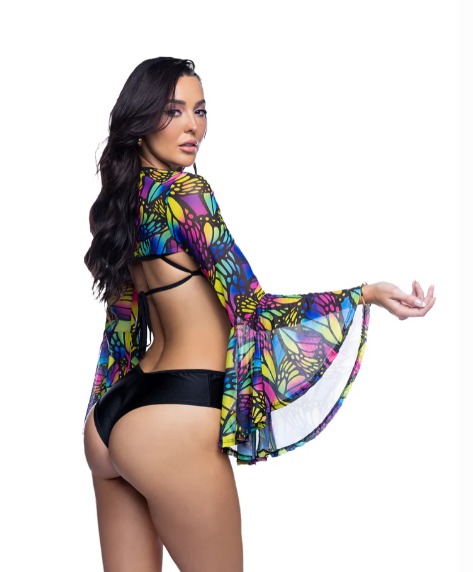 Bell-Sleeve Shrug - JR284 Mushroom