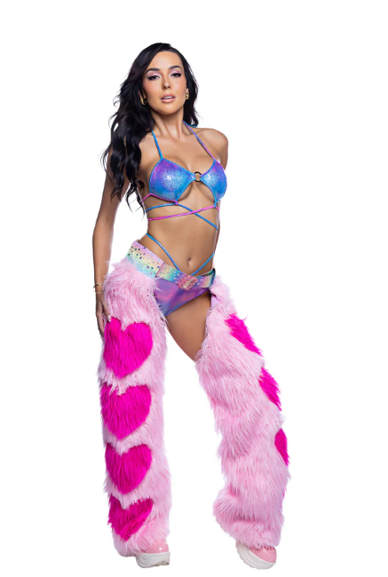 Faux Fur Heart Chaps - JR301