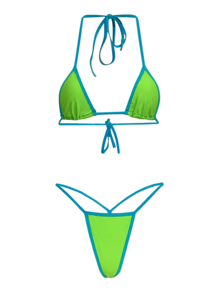 Diamond Dolls Breezy Thong Set- Hot Pink