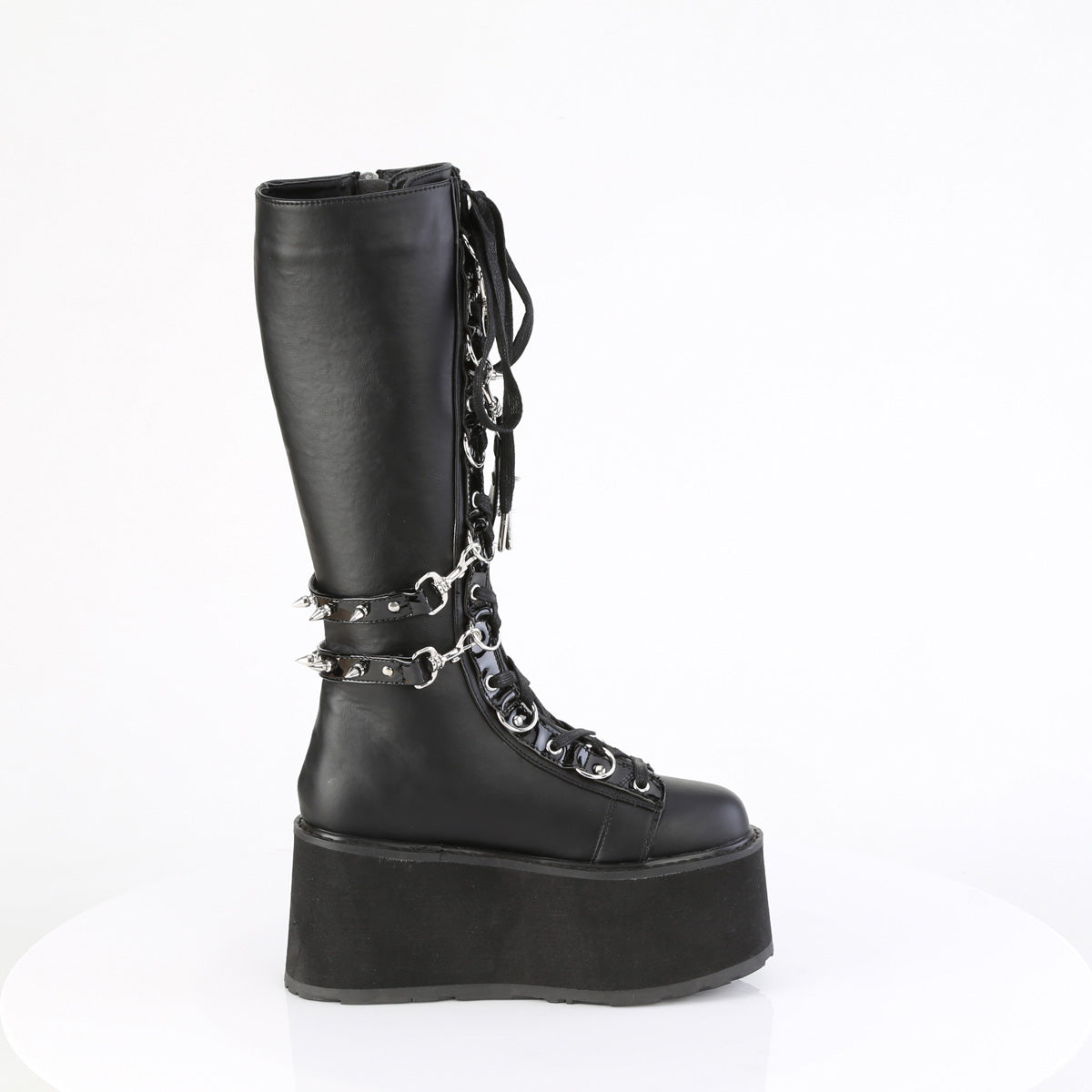 DAMNED-220 Black Vegan Leather