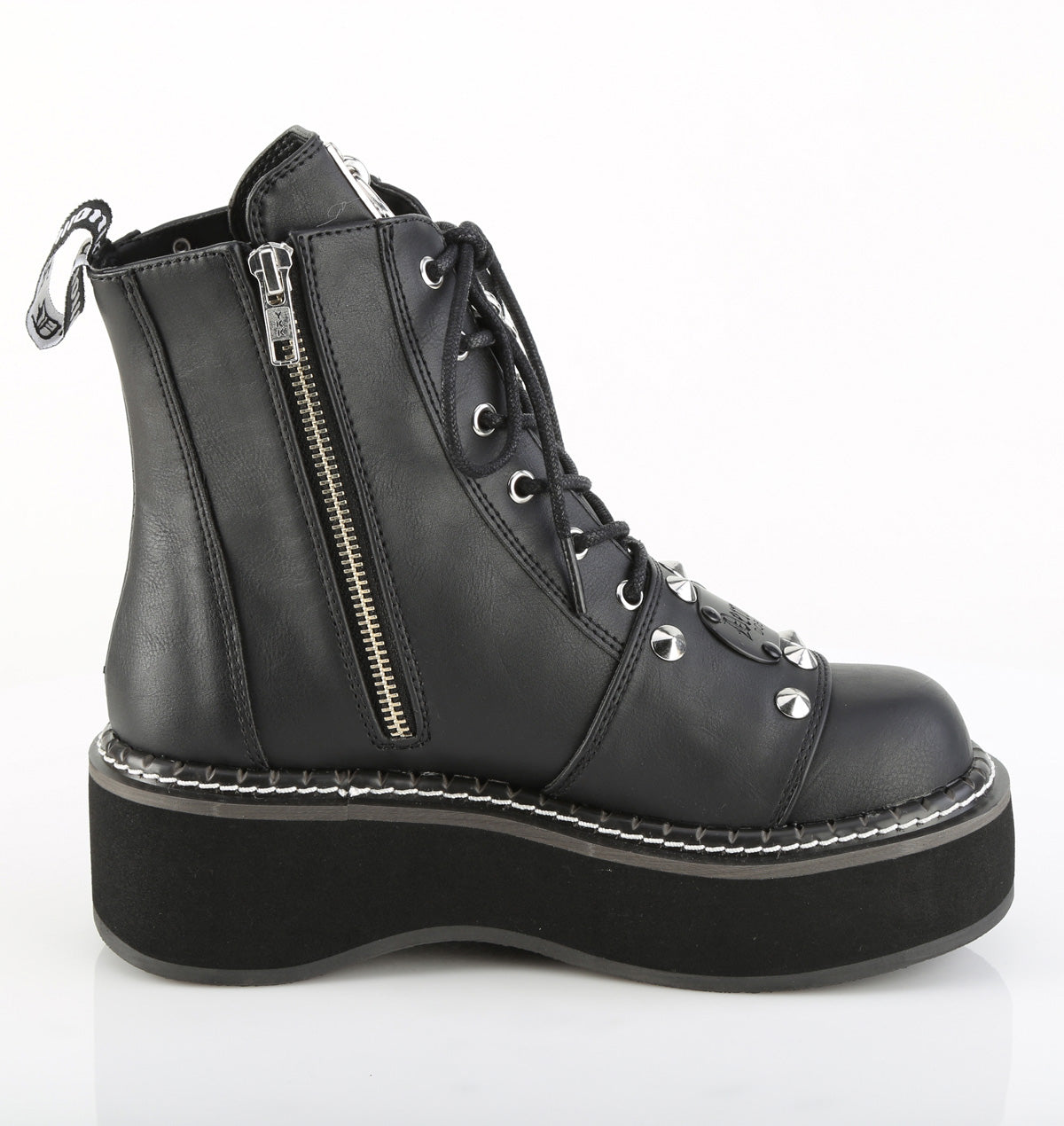 EMILY-57 Black Vegan Leather