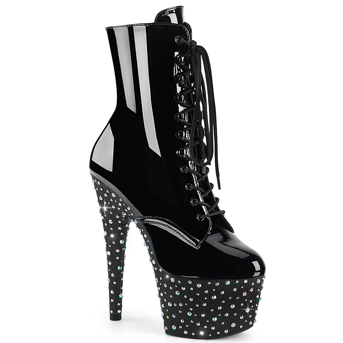 STARDANCE-1020 Black Patent/Black-Silver Multi RS