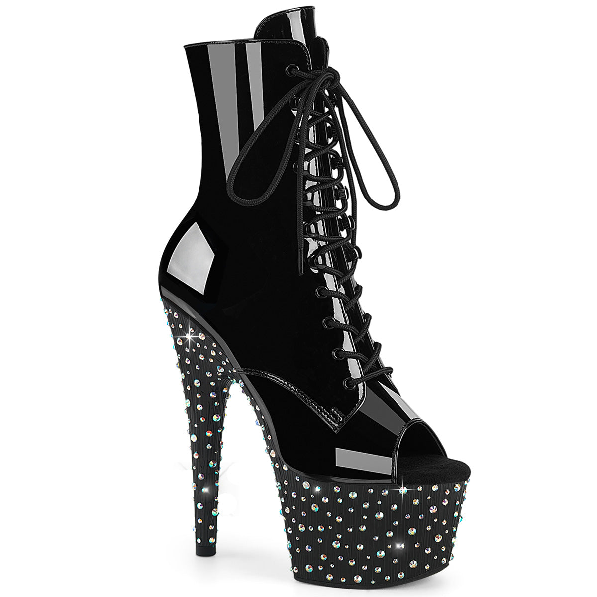 STARDANCE-1021 Black Patent/Black-Silver Multi RS