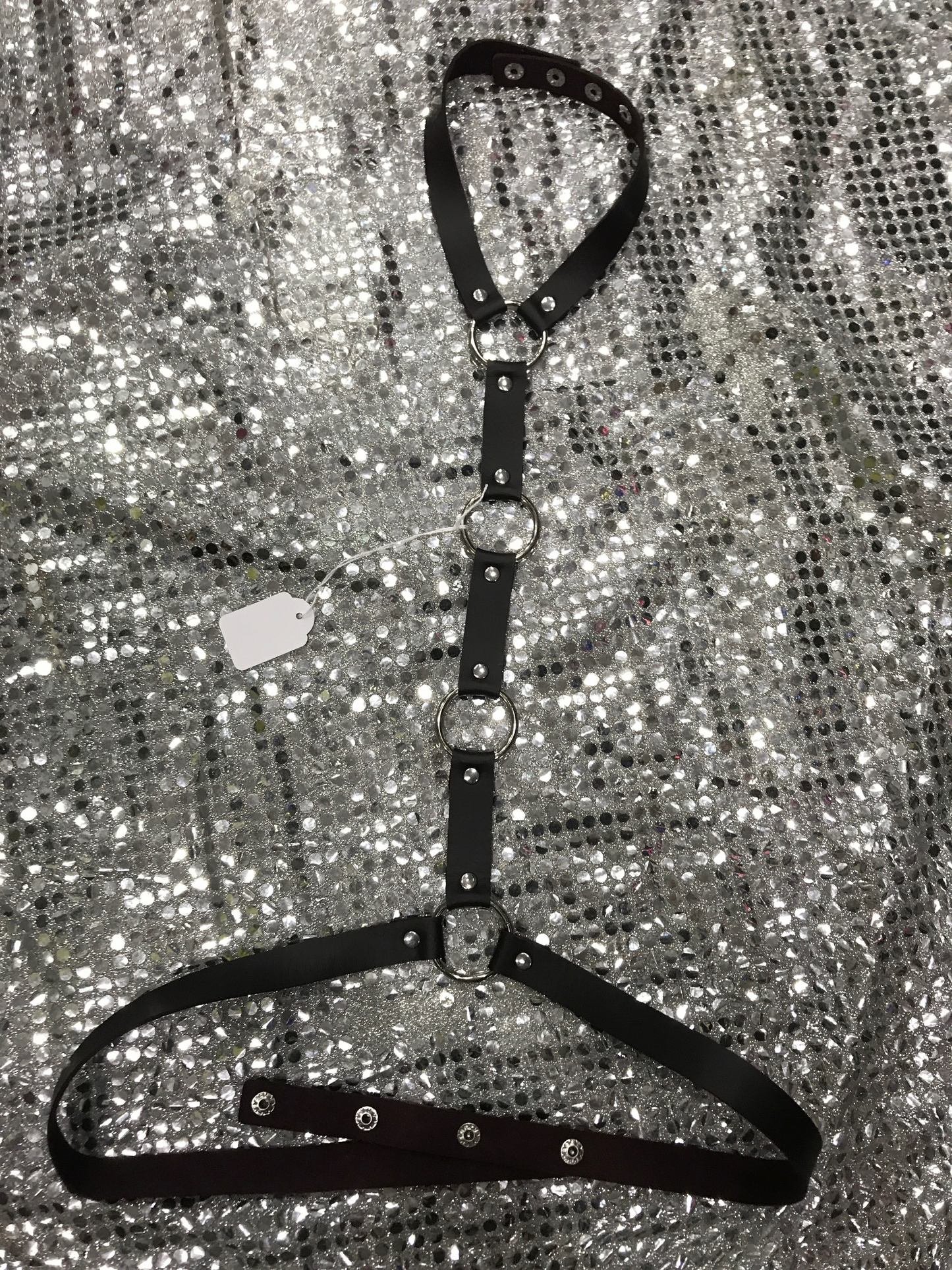 O Ring T Bar Harness Vegan Leather