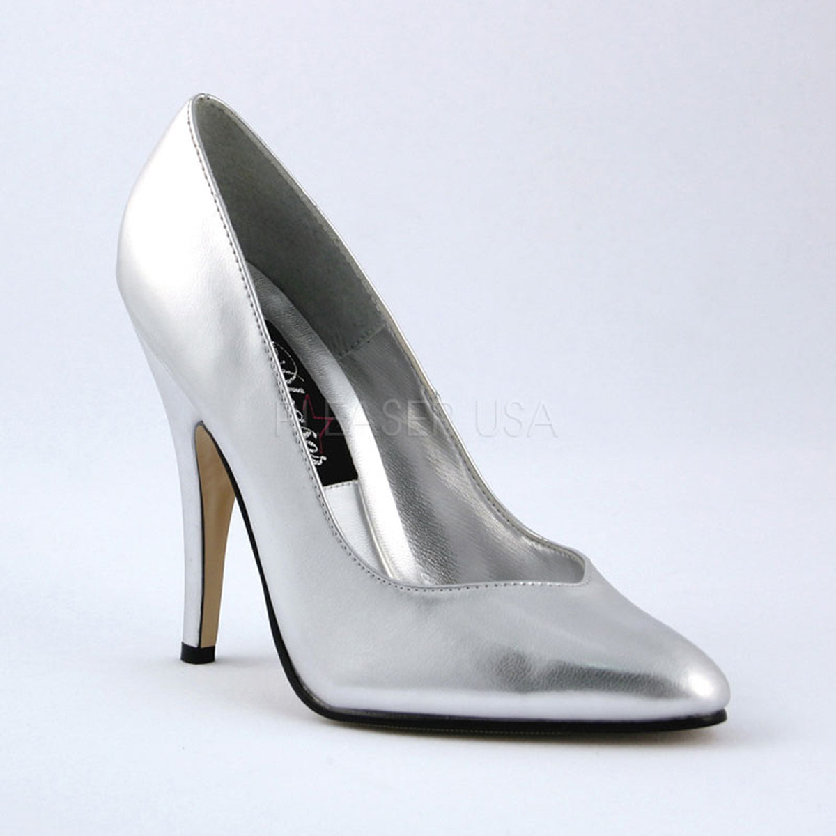 SEDUCE-420V Silver Faux Leather