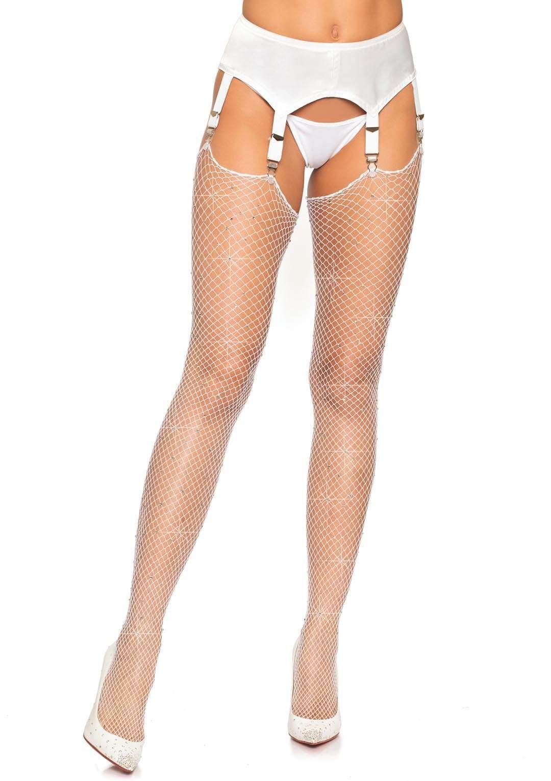 Leg Avenue Rhinestone Fishnet Stockings 9124
