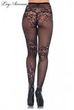 Leg Avenue Seamless Allure Net And Lace Tights 9756