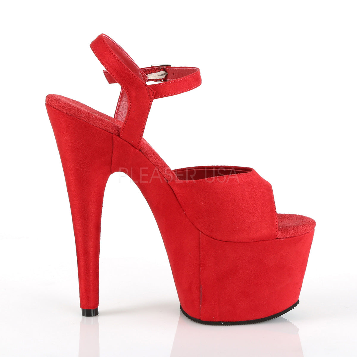 ADORE-709FS Red Faux Suede/Red Faux Suede