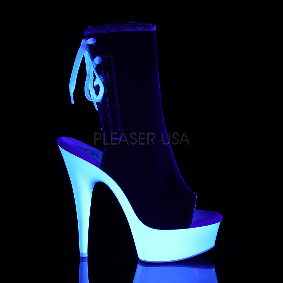 DELIGHT-1018SK Black Canvas/Neon White