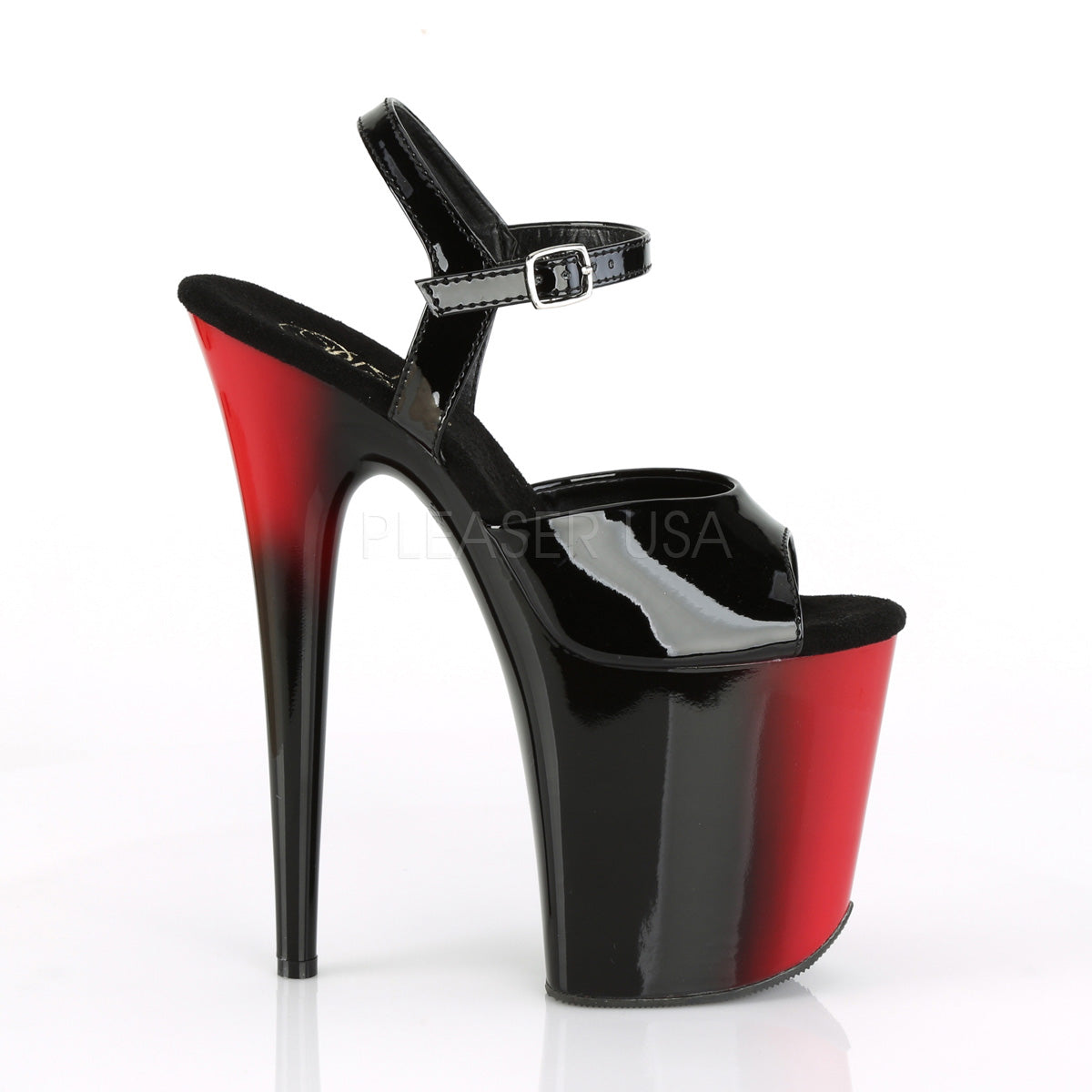 FLAMINGO-809BR Black Patent/Red-Black