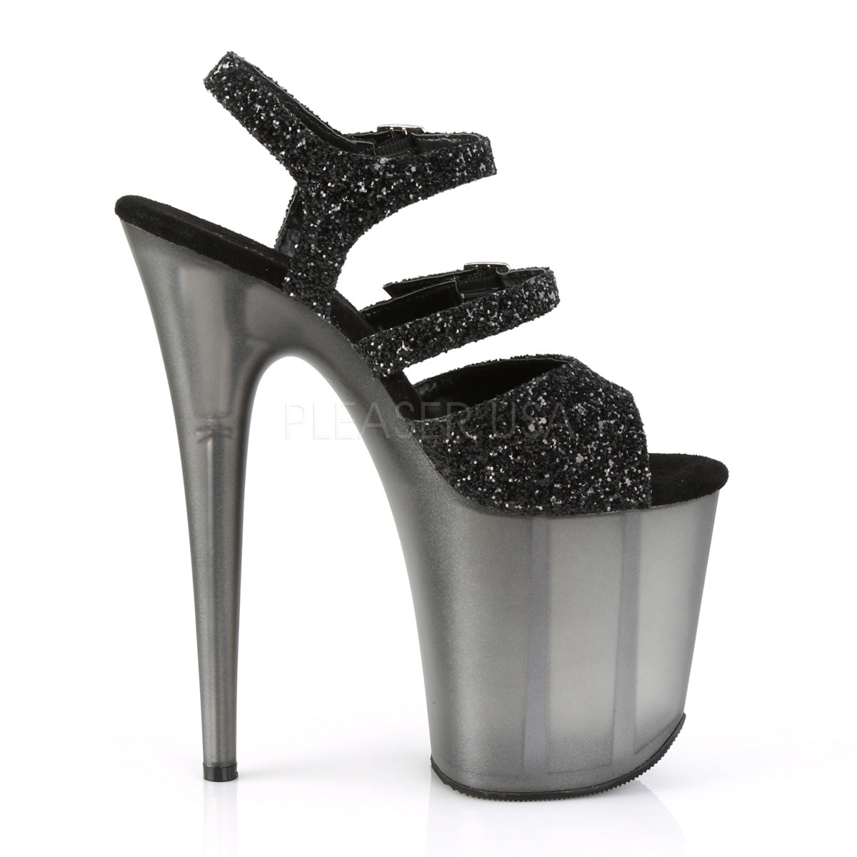 FLAMINGO-874 Black Glitter/Frosted Black