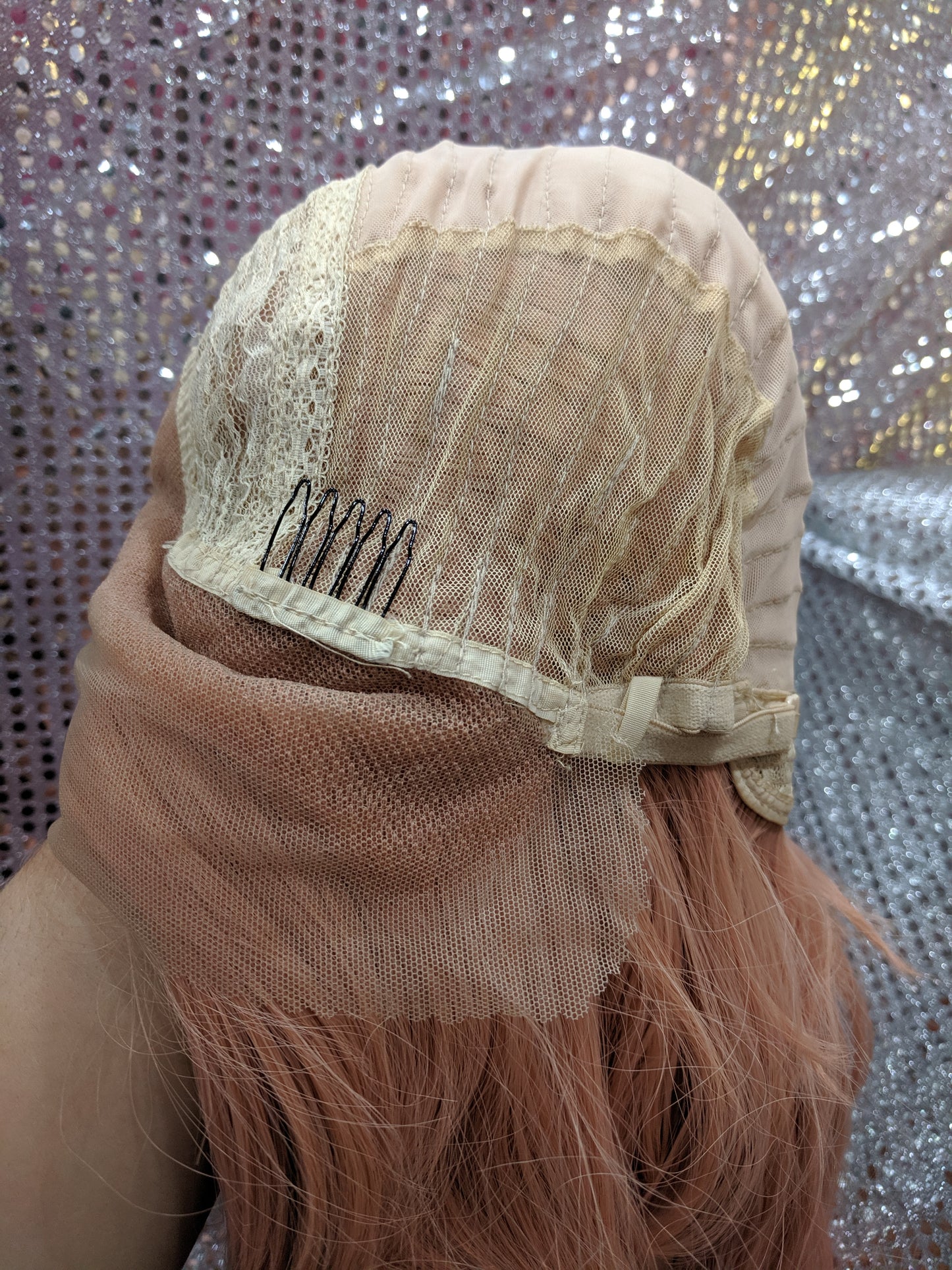 Rose Gold 28" Wavy Heat Resistant Lace Front Wig