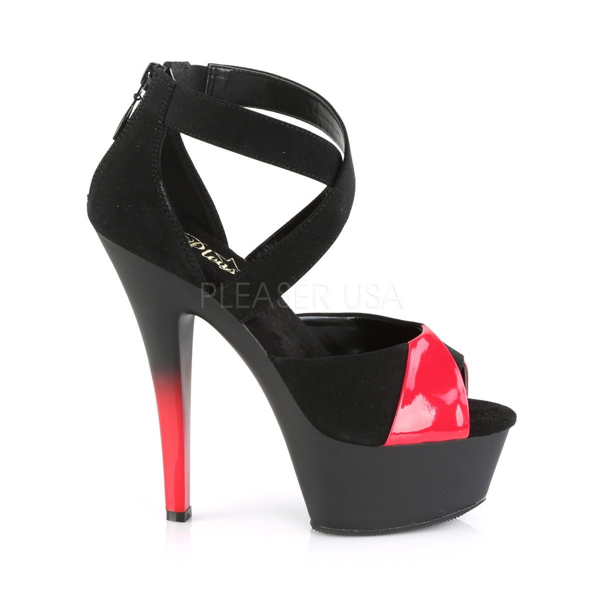 KISS-221 Black Nubuck-Red Patent/Black Matte-Red