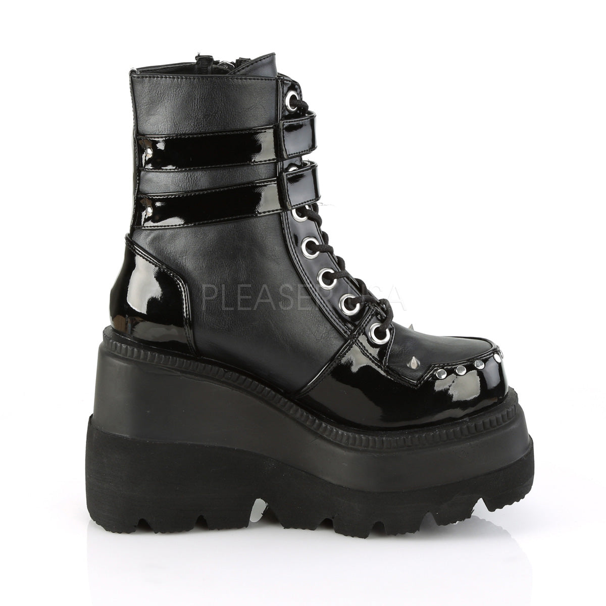 SHAKER-57 Black Vegan Leather-Black Patent
