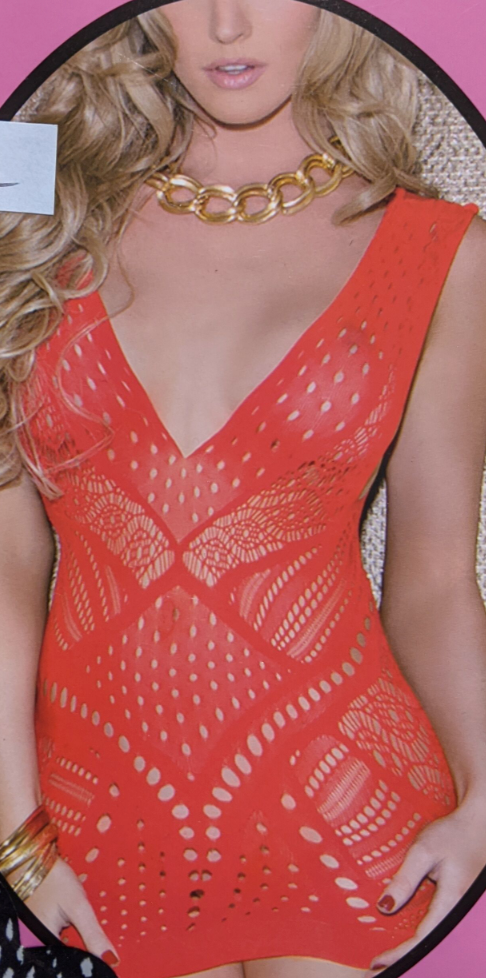 Low Neck Mesh Mini Dress Black 86079