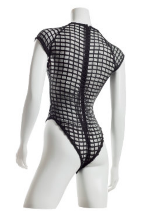 Raveware Lingerie Courtney Checkered Bodysuit Black LRSAB6080