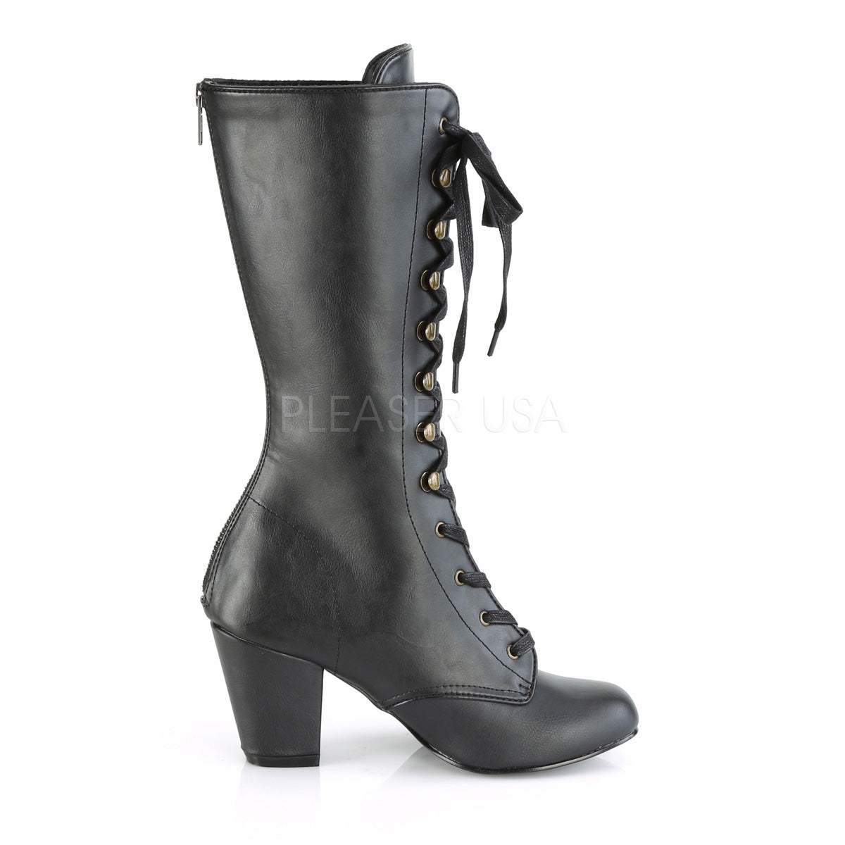 VIVIKA-205 Black Vegan Leather