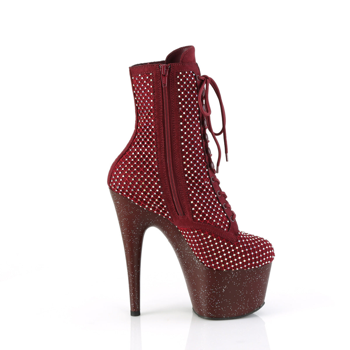 ADORE-1020RM Burgundy Faux Suede-RS Mesh/Burgundy Mat