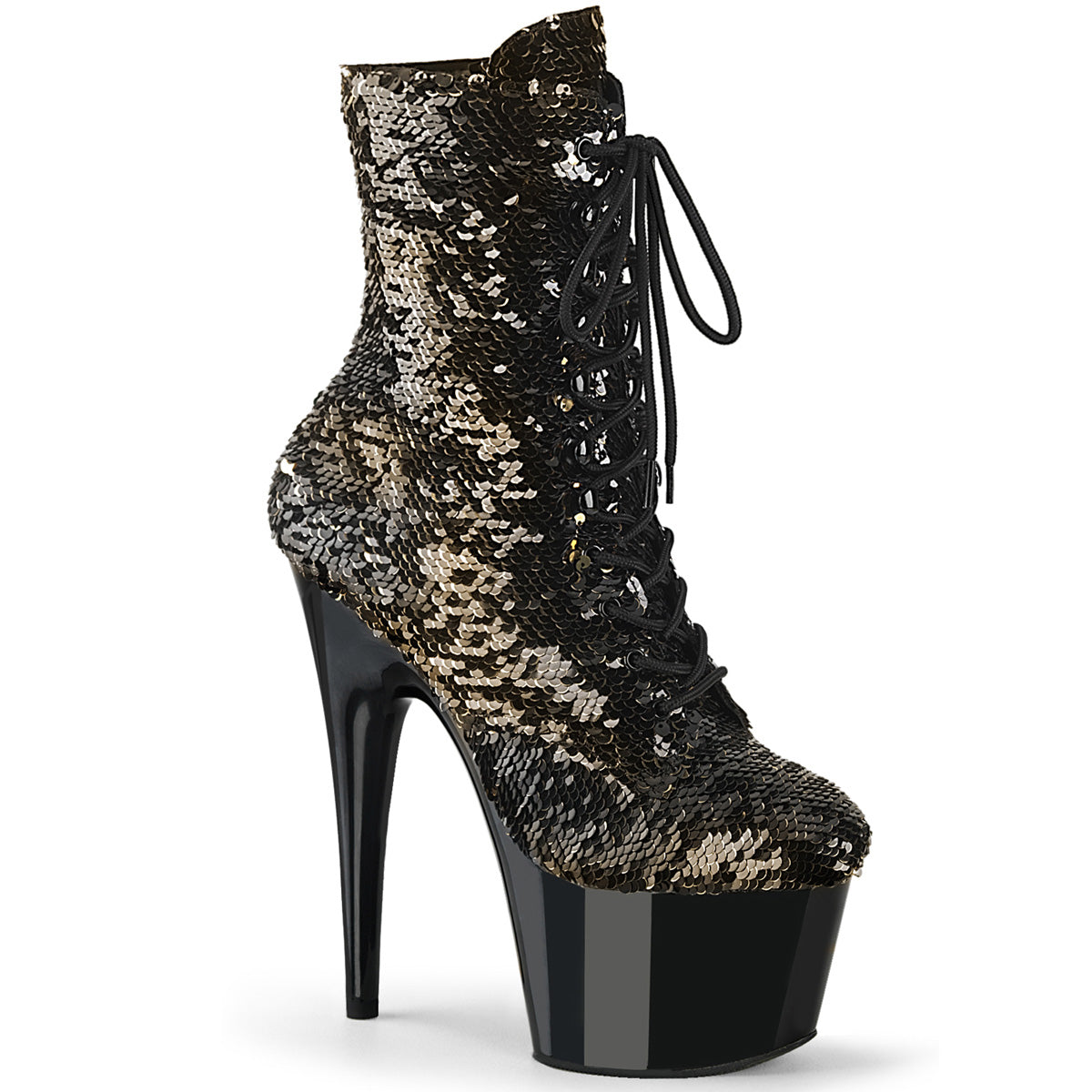 ADORE-1020SQ Black-Gold Flip Sequins/Black