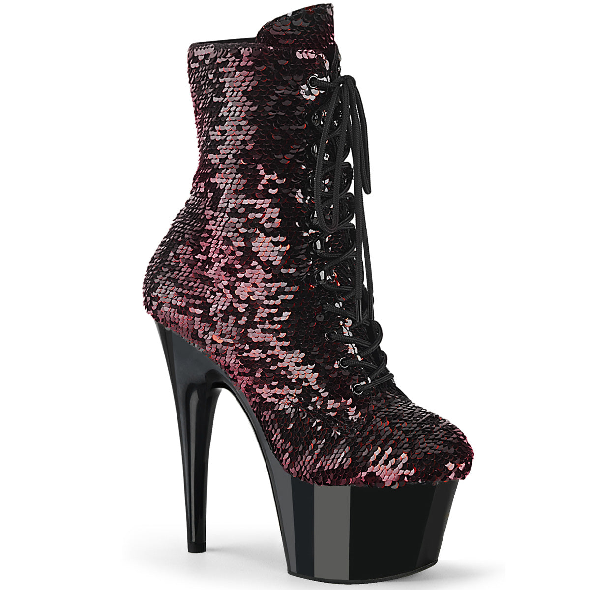 ADORE-1020SQ Black-Red Flip Sequins/Black