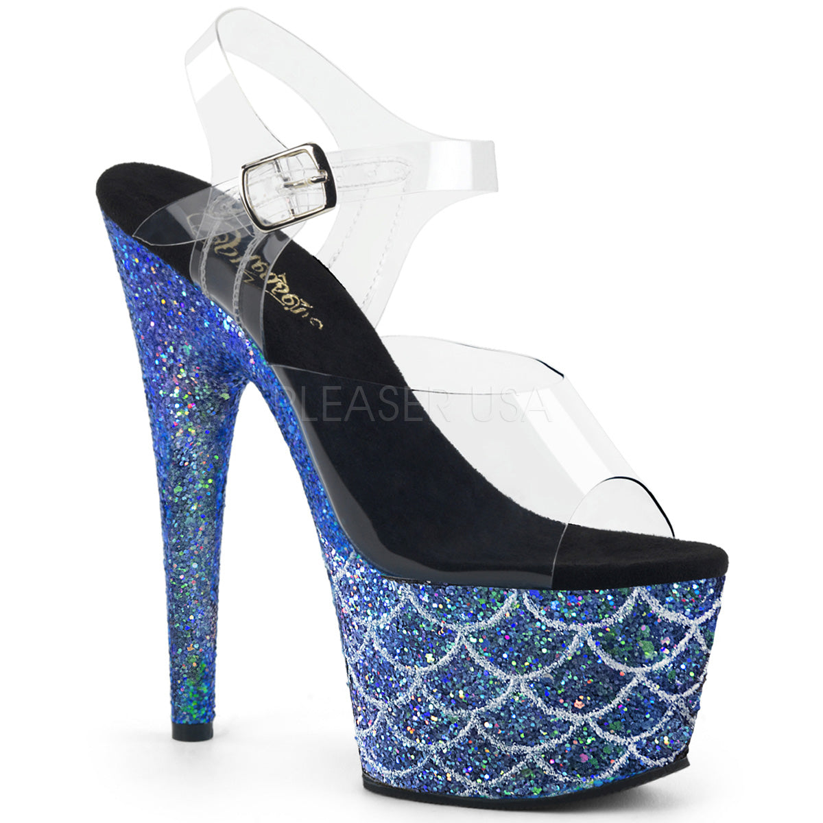 ADORE-708MSLG Clear/Blue Multi Glitter