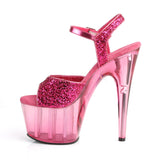 ADORE-710GT  Hot Pink Glitter/Pink Tinted