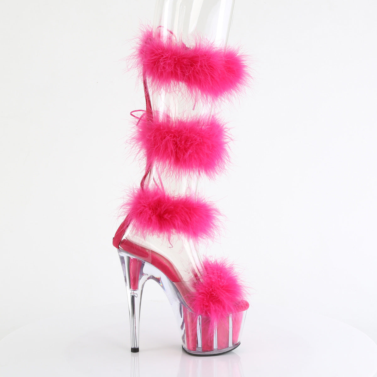 ADORE-728F Clear-Hot Pink Fur/M