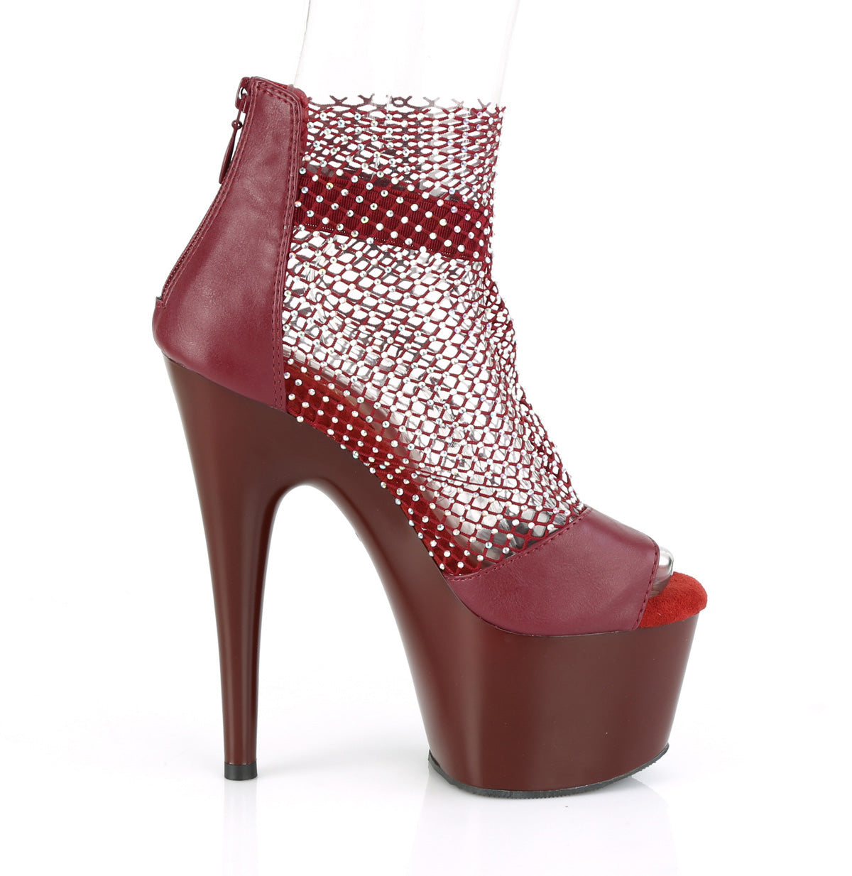 ADORE-765RM Burgundy F.Leather-RS Mesh/Burgundy Matt
