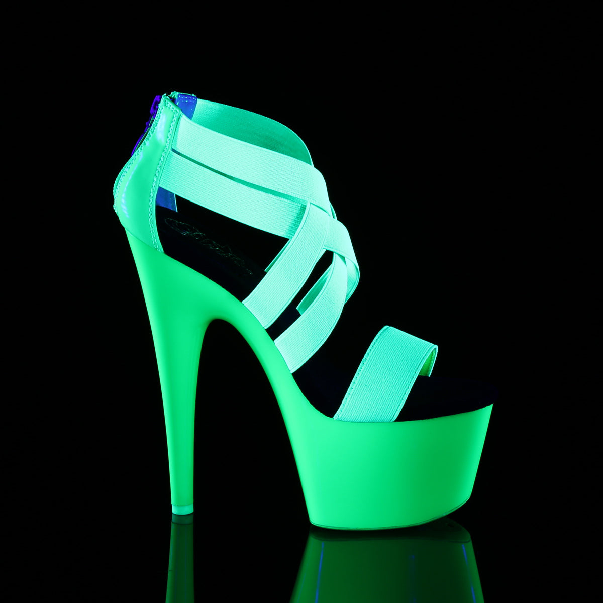 ADORE-769UV Neon Green Elastic Band-Patent/Neon Green