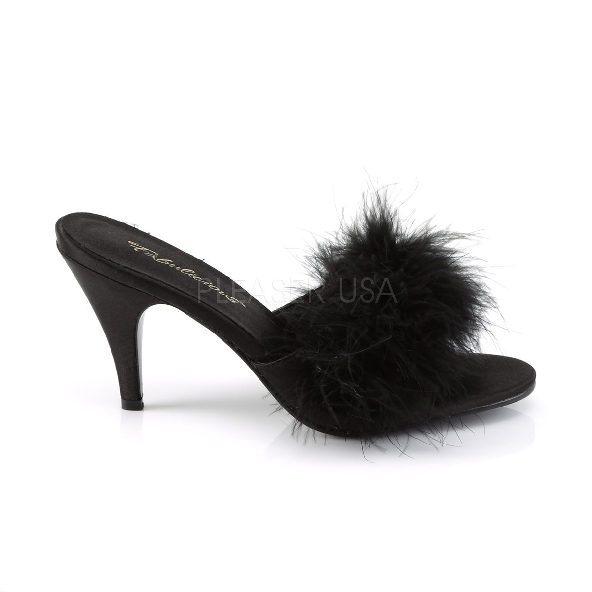 AMOUR-03 Black Satin-Fur