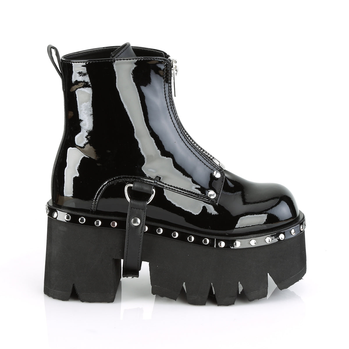 ASHES-100 Black Patent-Vegan Leather