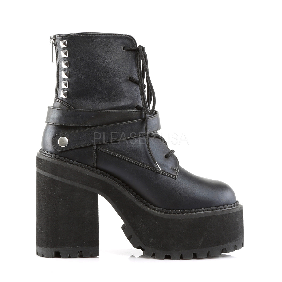 ASSAULT-101 Black Vegan Leather