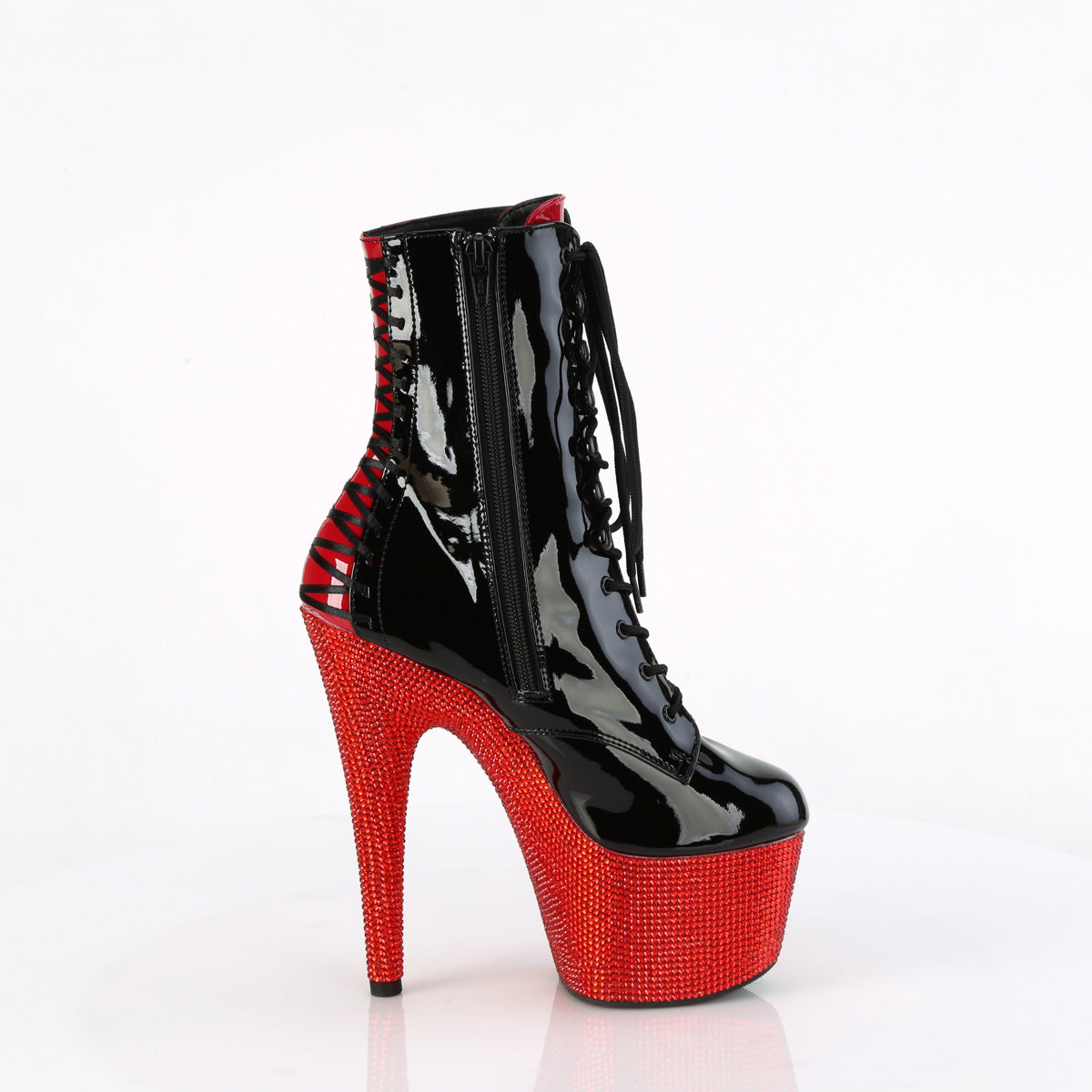 BEJEWELED-1020FH-7 Black-Red Patent/Red RS