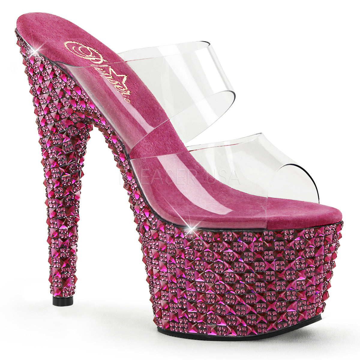 BEJEWELED-702PS Clear/Hot Pink RS