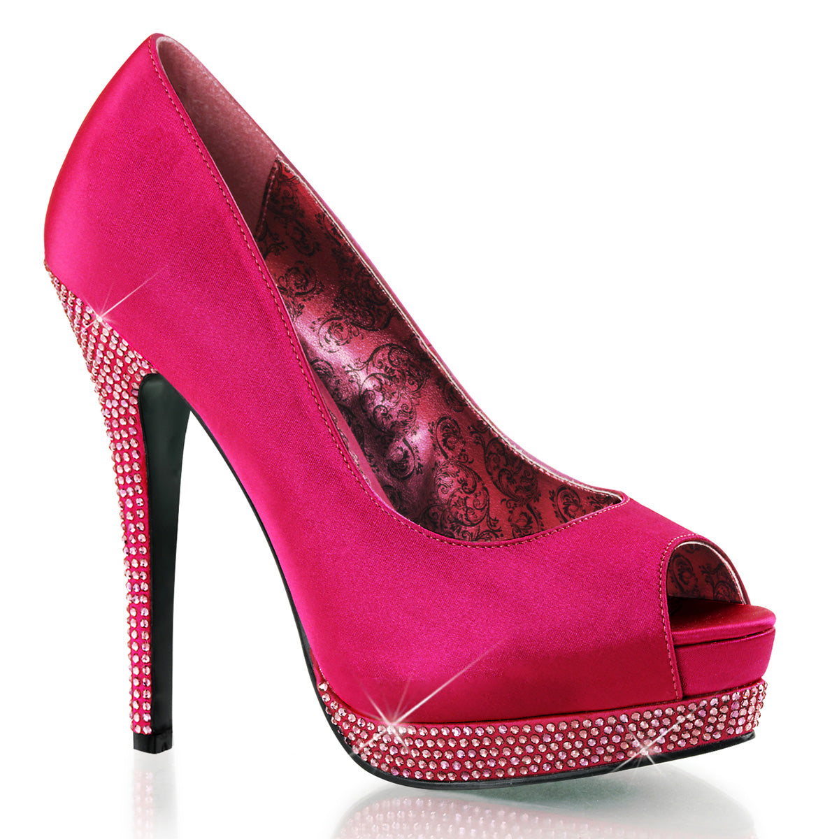 BELLA-12R Hot Pink Satin