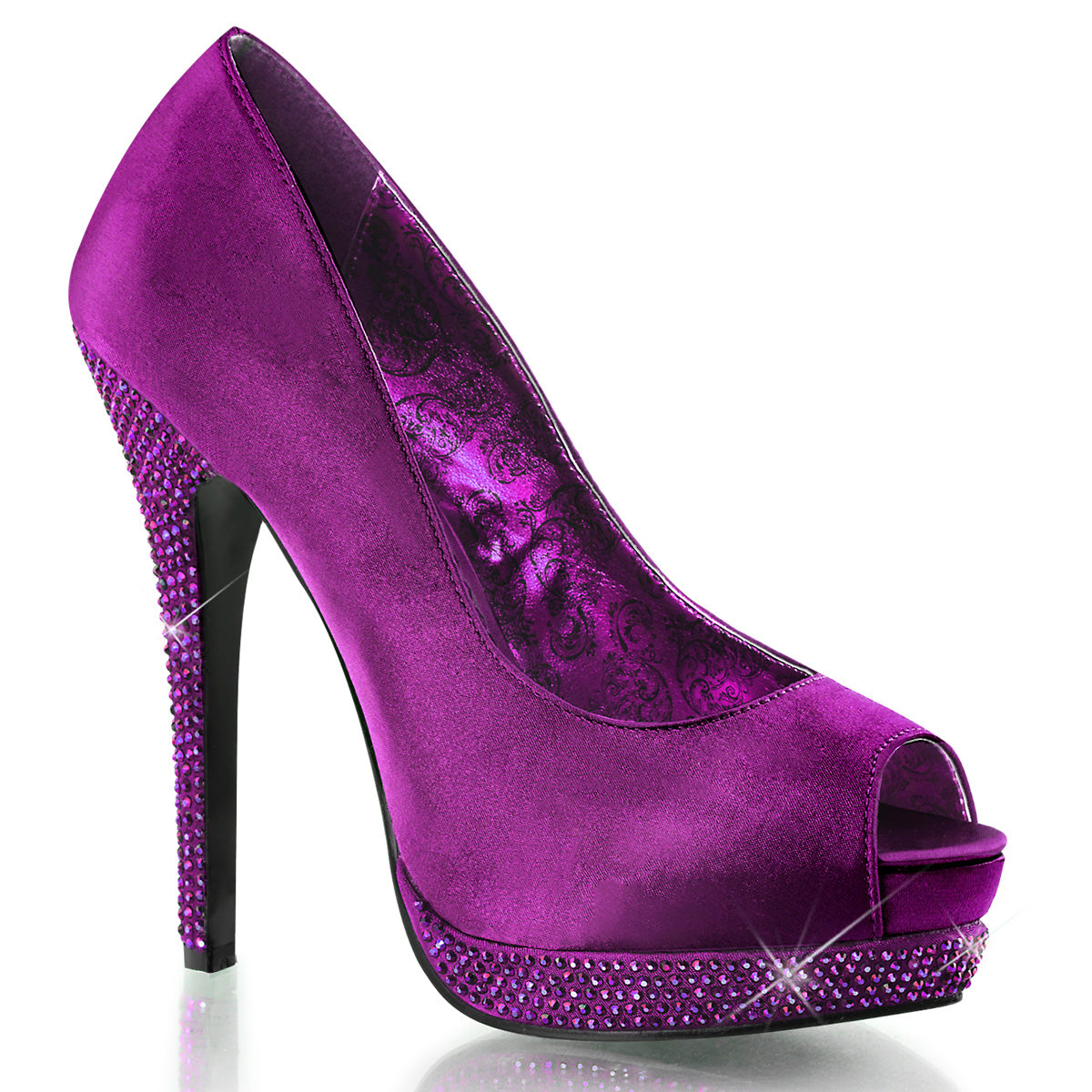 BELLA-12R Purple Satin