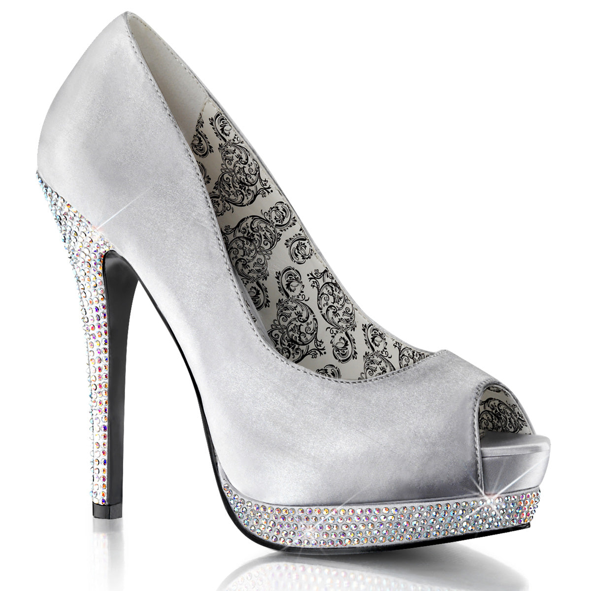 BELLA-12R Silver Satin