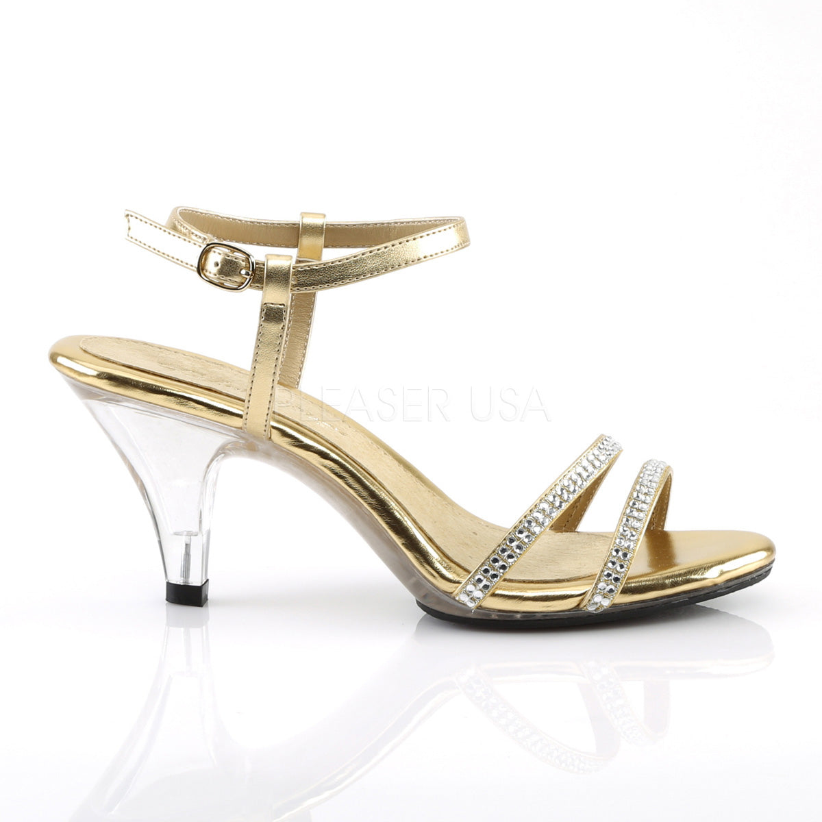 BELLE-316 Gold Metallic Pu/Clear