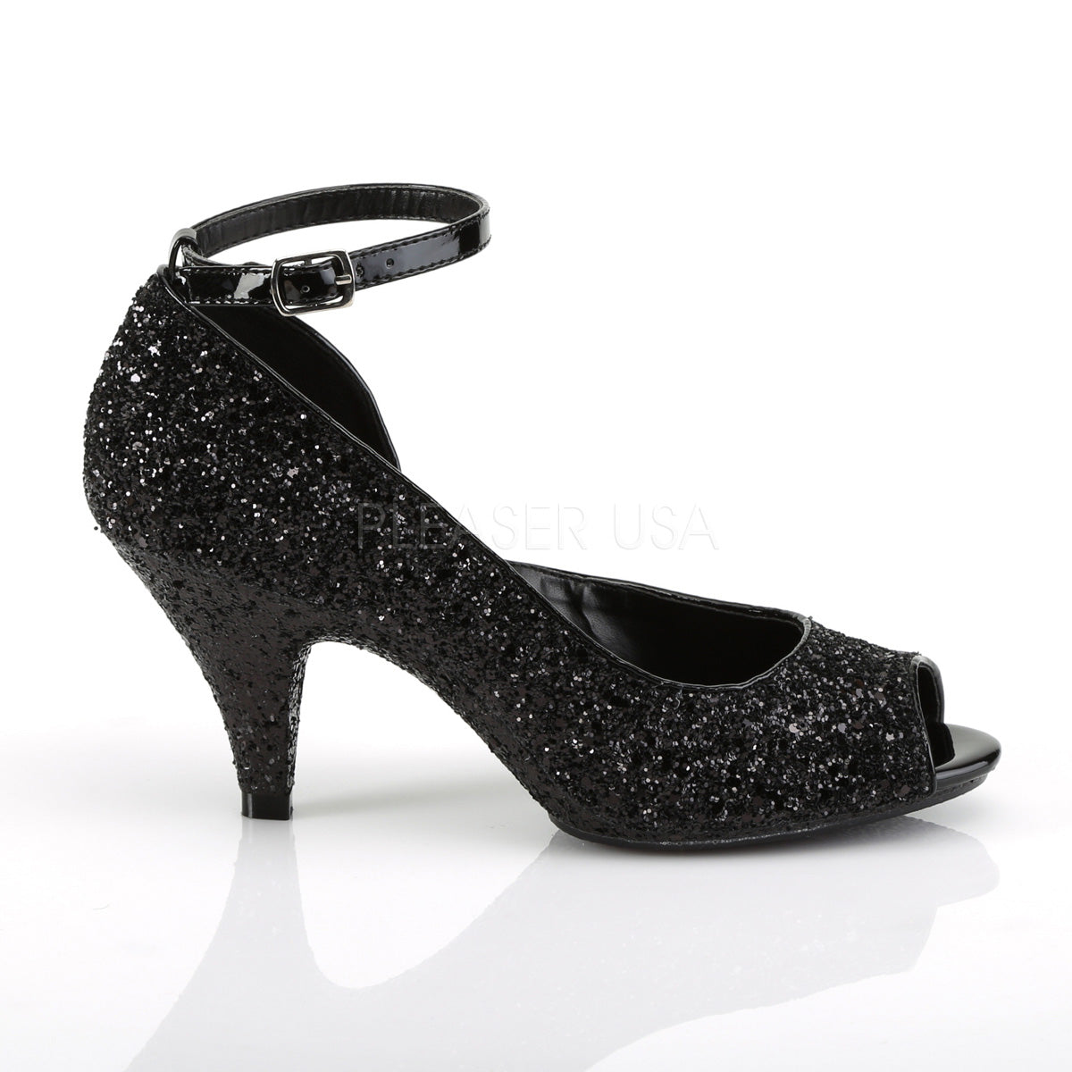 BELLE-381G Black Glitter/Black Glitter