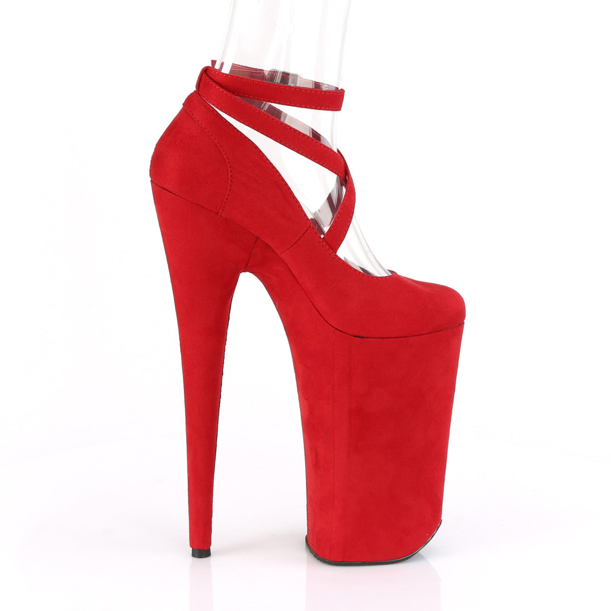 BEYOND-087FS Red Faux Suede/Red Faxu Suede