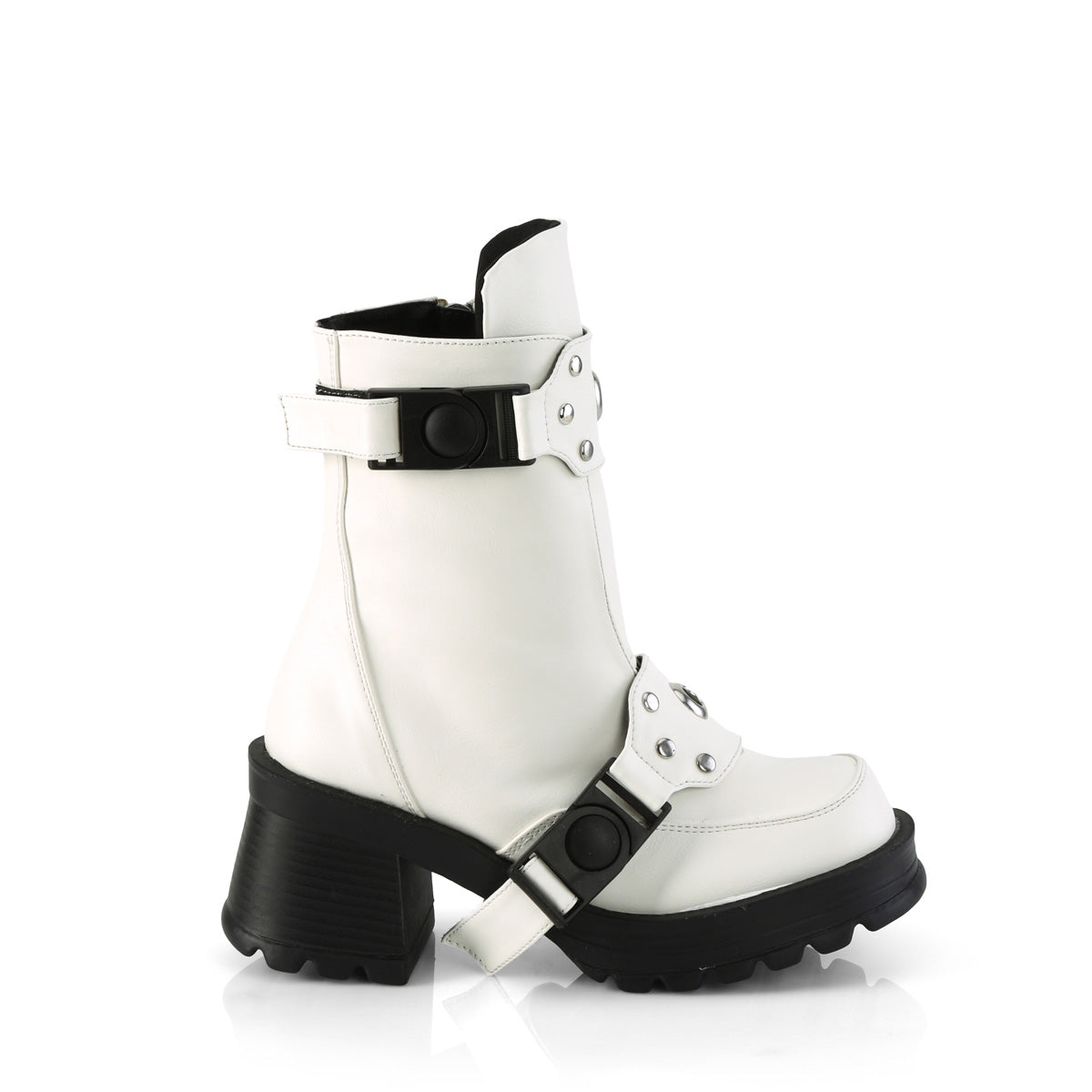 BRATTY-56 White Vegan Leather