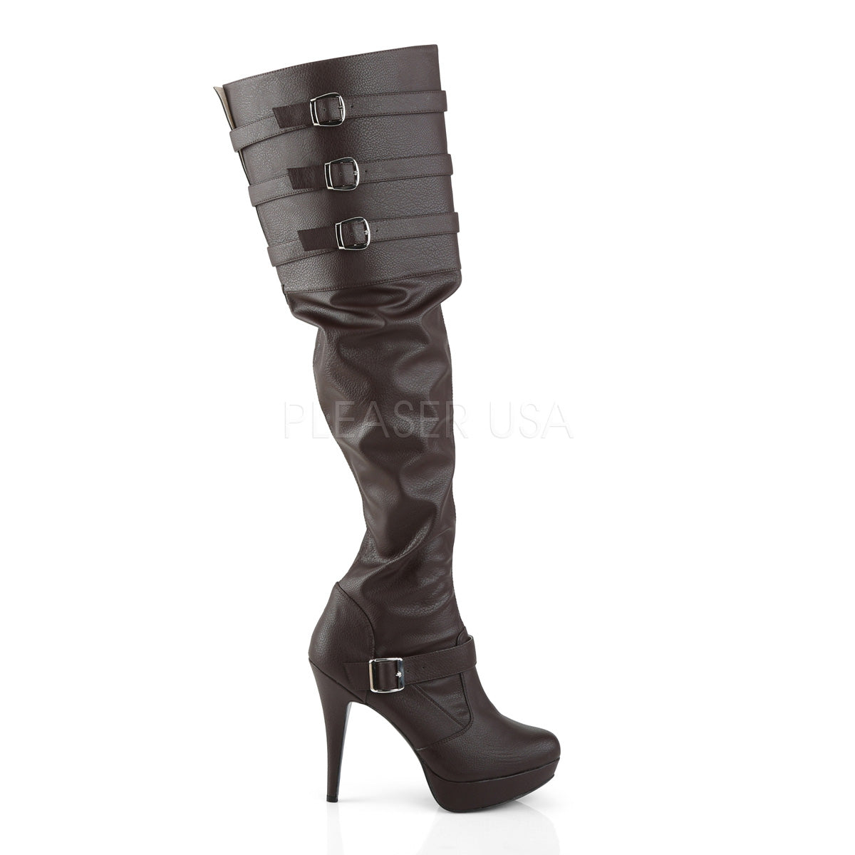 CHLOE-308 Brown Faux Leather
